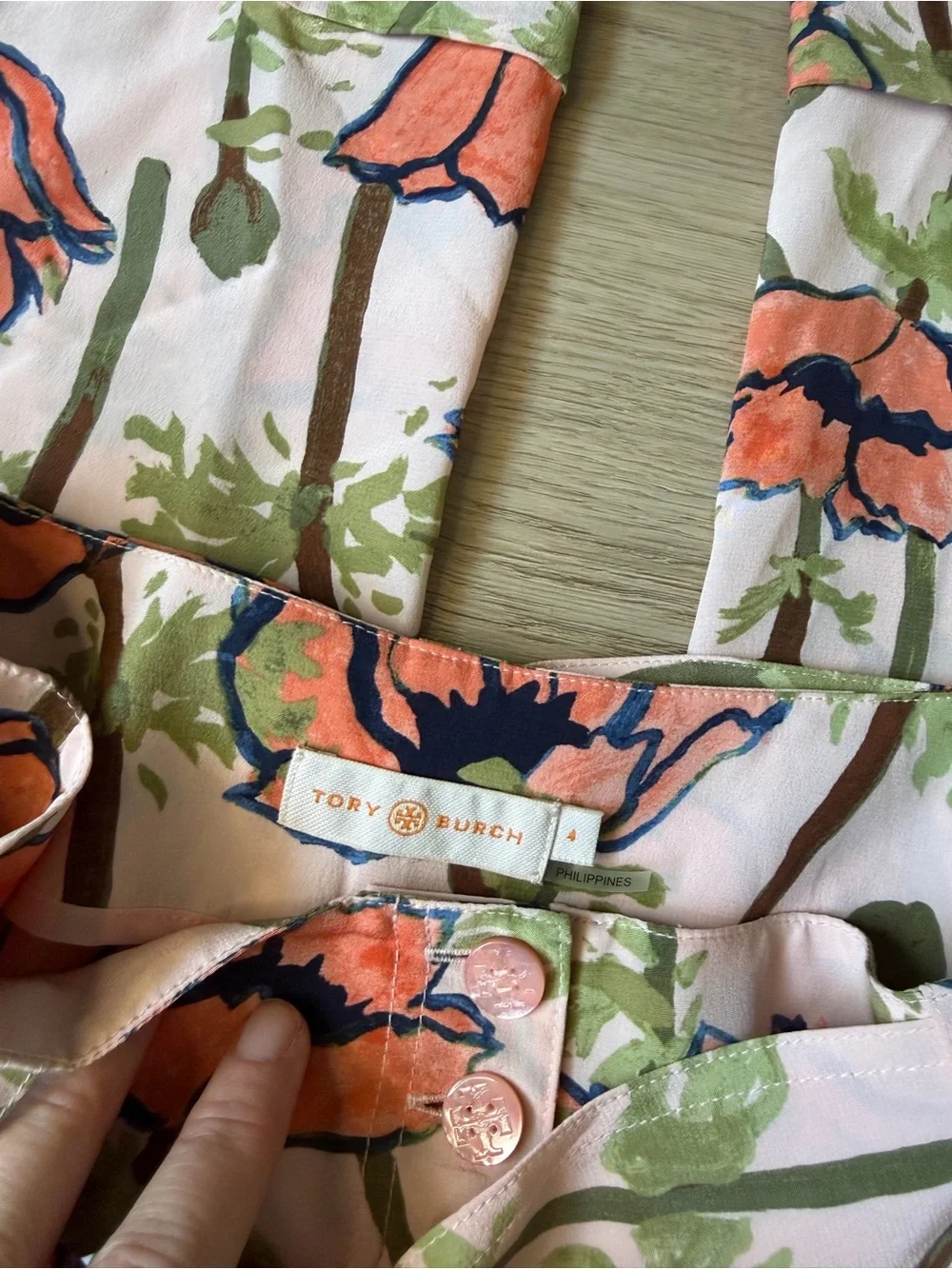 Tory Burch silk poppy pants
